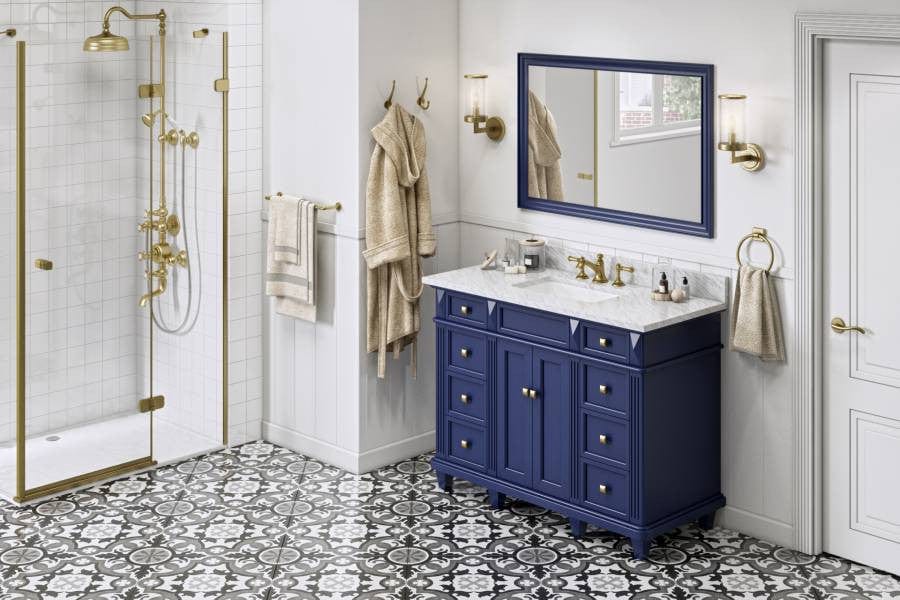 Jeffrey Alexander Douglas Transitional 48" Hale Blue Single Sink Vanity