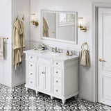 Jeffrey Alexander Douglas Transitional 48" White Single Sink Vanity