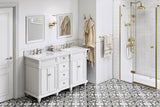 Jeffrey Alexander Douglas Transitional 60" White Double Sink Vanity