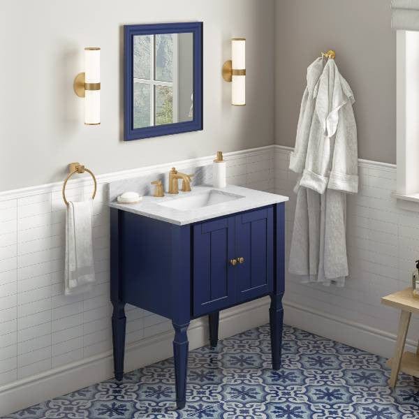 Jeffrey Alexander Jensen Transitional 30" Hale Blue Single Sink Vanity