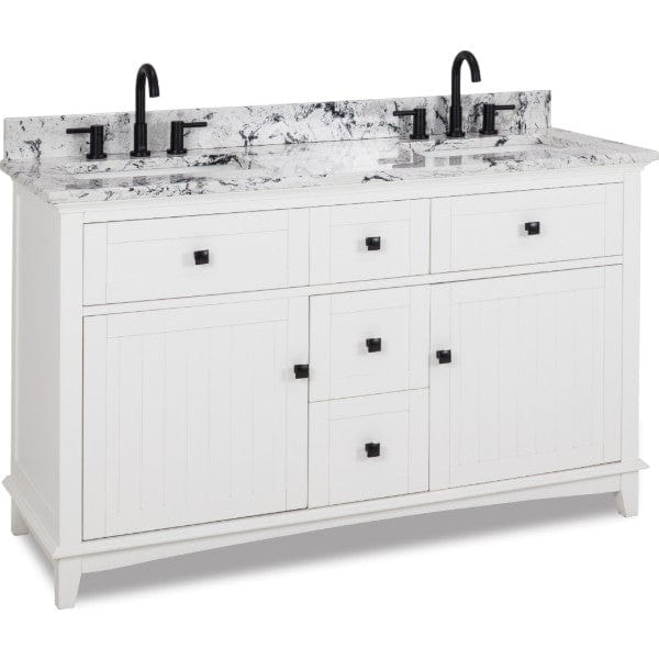 Jeffrey Alexander Savino 60 White Contemporary Vanity