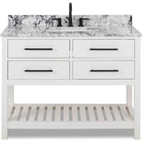 Jeffrey Alexander Wavecrest 48 White Contemporary Vanity