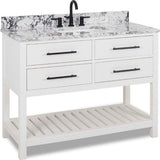 Jeffrey Alexander Wavecrest 48 White Contemporary Vanity