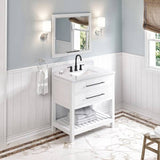 Jeffrey Alexander Wavecrest Contemporary 36" White Single Sink Vanity