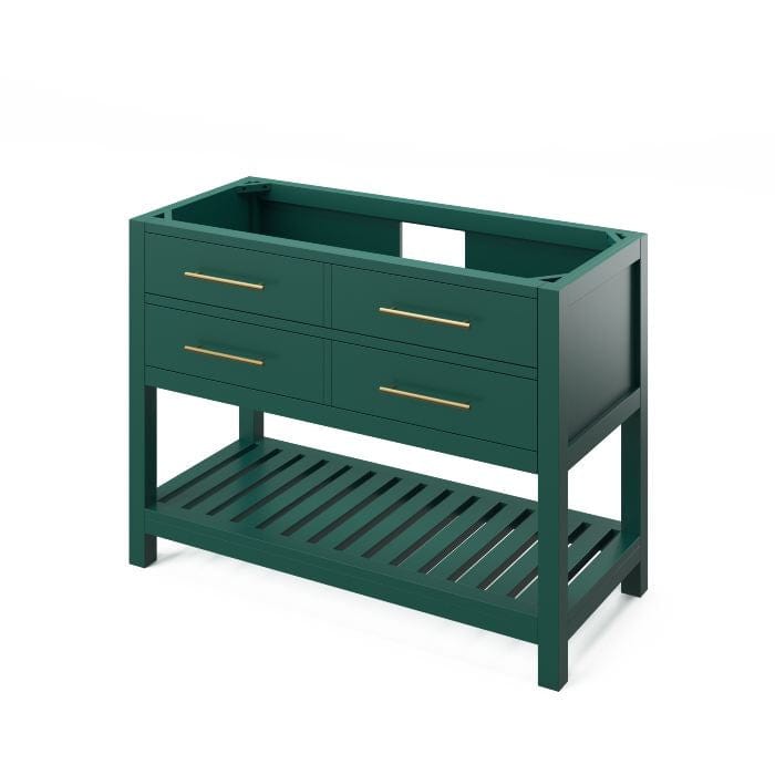 Jeffrey Alexander Wavecrest Contemporary 48" Forest Green Single Sink Vanity