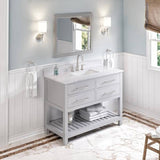 Jeffrey Alexander Wavecrest Contemporary 48" Grey Single Sink Vanity