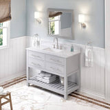 Jeffrey Alexander Wavecrest Contemporary 48" Grey Single Sink Vanity