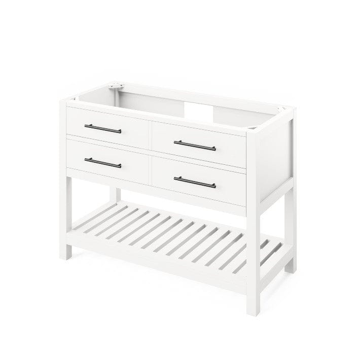 Jeffrey Alexander Wavecrest Contemporary 48" White Single Sink Vanity