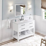 Jeffrey Alexander Wavecrest Contemporary 48" White Single Sink Vanity