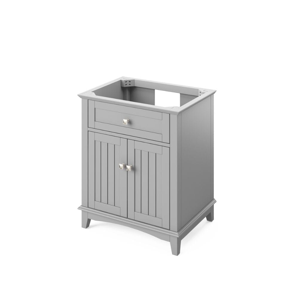 Savino Modern 30" Grey Single Sink Vanity, Steel Grey Cultured Marble Top | VKITSAV30GRSGR