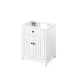 Savino Modern 30" White Single Sink Vanity, Black Granite Top| VKITSAV30WHBGR