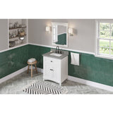 Savino Modern 30" White Single Sink Vanity, Boulder Cultured Marble Top | VKITSAV30WHBOR