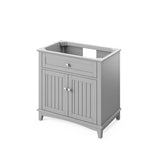 Savino Modern 36" Grey Single Sink Vanity, Boulder Cultured Marble Top | VKITSAV36GRBOR