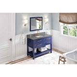 Wavecrest Contemporary Hale Blue 48" Vanity, Boulder Cultured Marble Top | VKITWAV48BLBOR