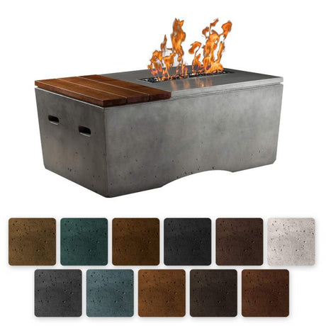 Slick Rock Concrete Oasis Series 48-Inch Rectangle Fire Table KOF48