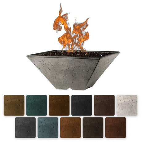 Slick Rock Concrete Ridgeline Series 29-Inch Square Fire Pit KRL29S