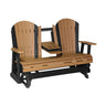 LuxCraft 5' Adirondack Poly Glider Chair With Fold Down Console