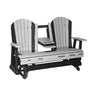 LuxCraft 5' Adirondack Poly Glider Chair With Fold Down Console