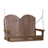 LuxCraft 4' Poly Adirondack Porch Swing With Flip Down Center Console