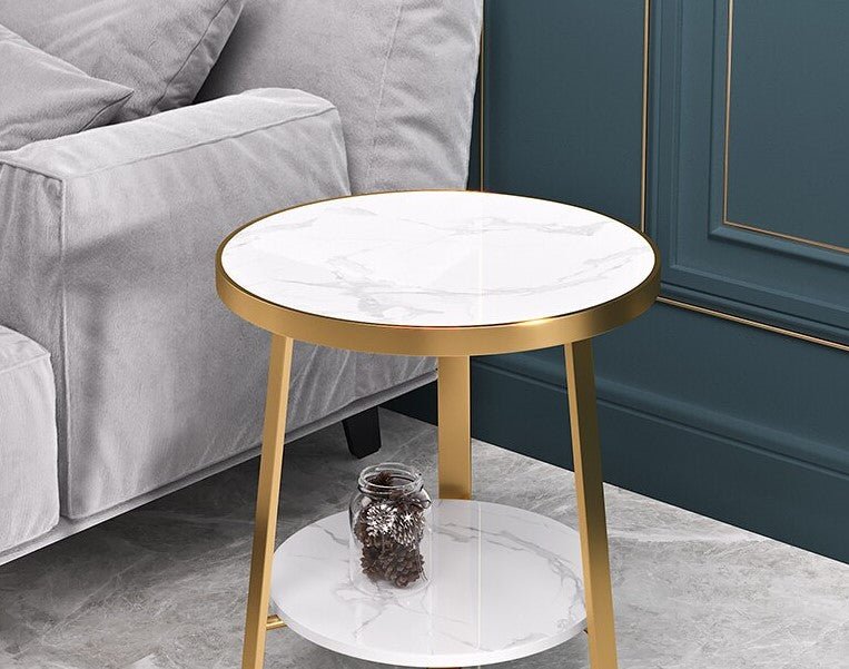 Gold/White/Black Modern Marble Nordic Coffee Table For Living Room