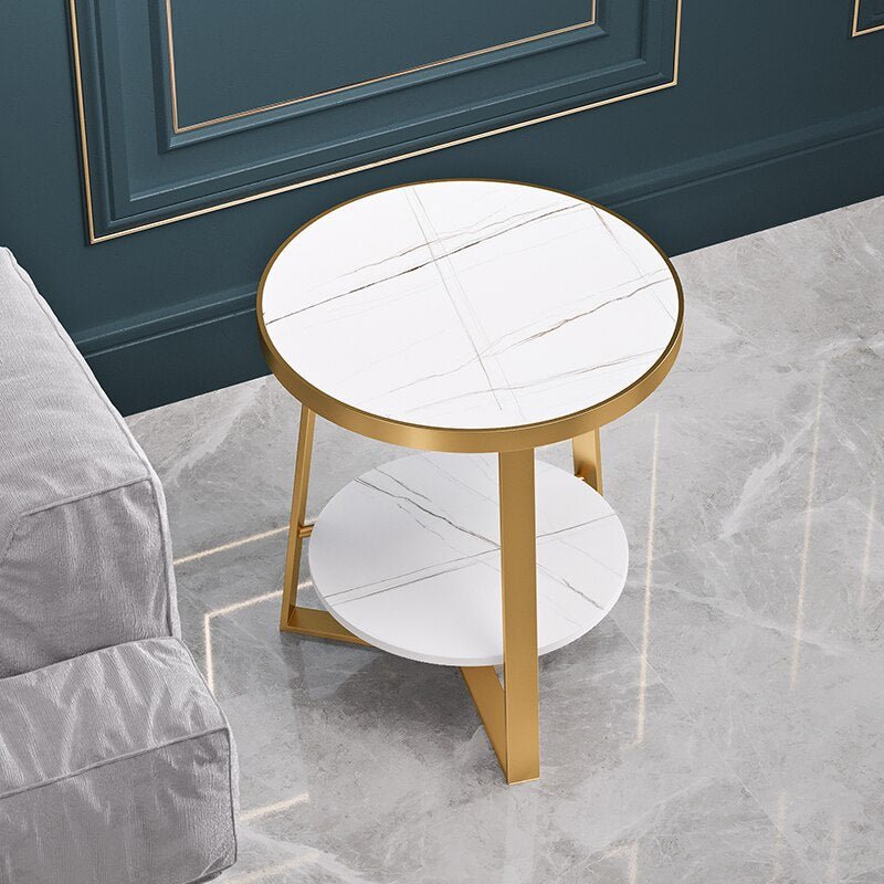 Gold/White/Black Modern Marble Nordic Coffee Table For Living Room