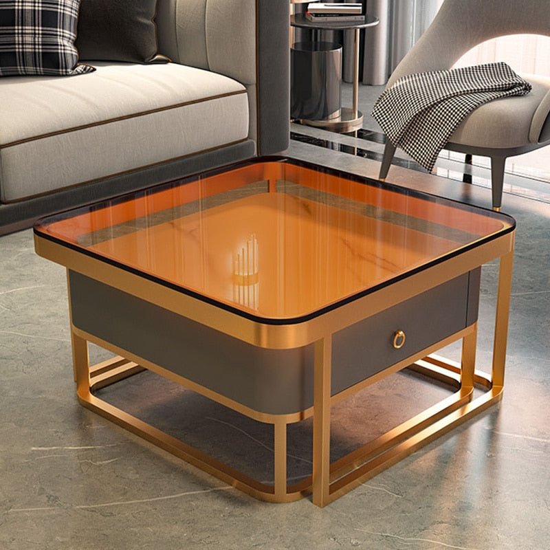 Gold/Black Nordic Coffee Table For Living Room