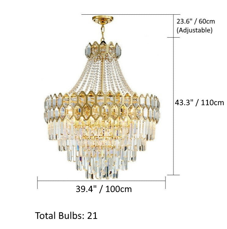 Caspian - Luxury Glass Crystal Chandelier