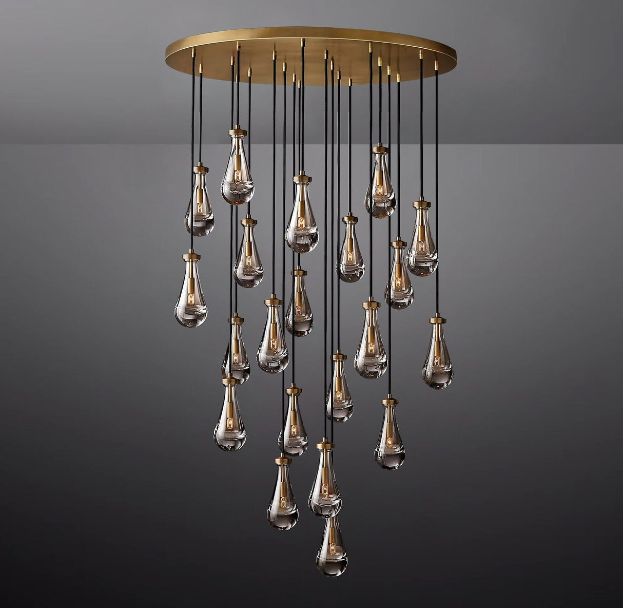 Raindrop Round Chandelier 47"