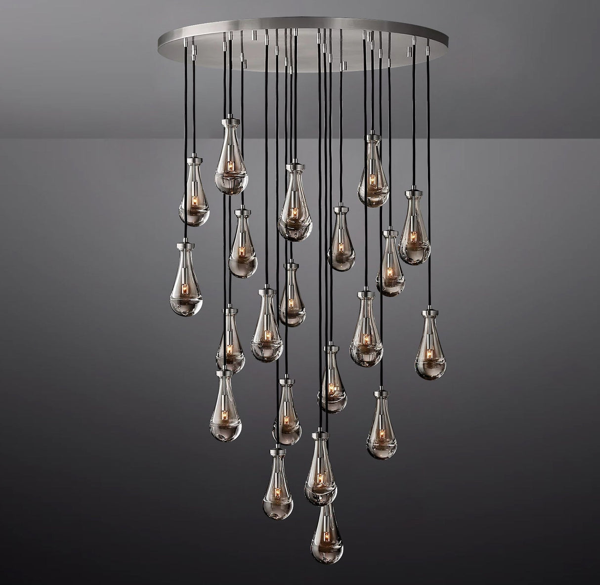 Raindrop Round Chandelier 47"