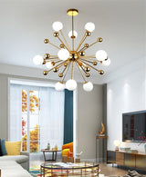 Fleur - Frosted Glass Multi-Bulb Art Deco Chandelier