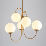 Frosted Glass Multi-Bulb Chandelier