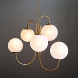 Frosted Glass Multi-Bulb Chandelier