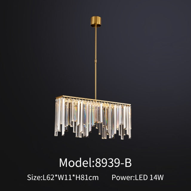 Priscilla - Modern Glass Crystal Chandelier