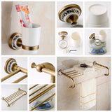 Antique Brass Bathroom Hardware Set