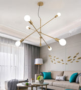 Modern Angled Multi-Bulb Pendant Light Fixture