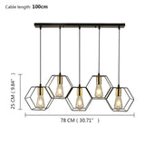 Celeste - Vintage Iron Frame Light Fixture