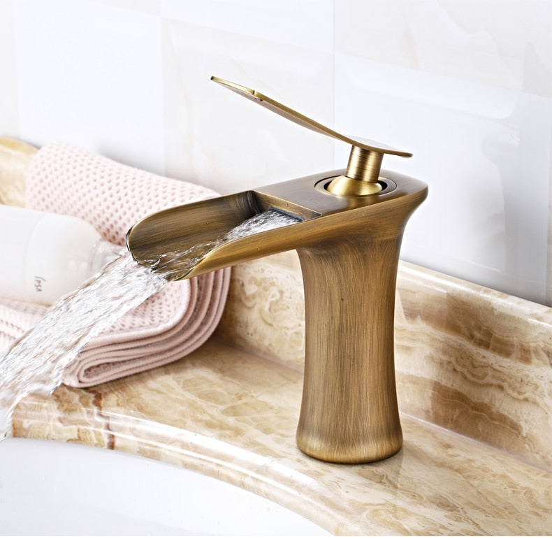 Ames - Modern Waterfall Bathroom Faucet