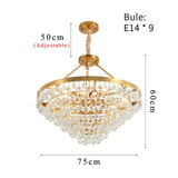 Modern Glass Crystal Droplet Chandelier