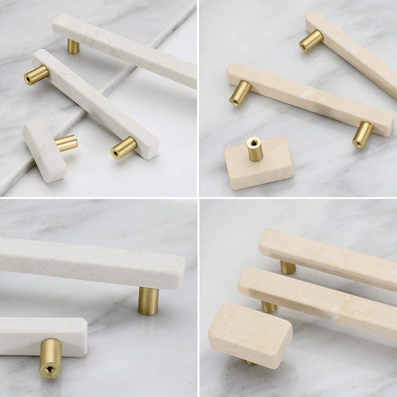 European Marble Cabinet and Drawer Handles