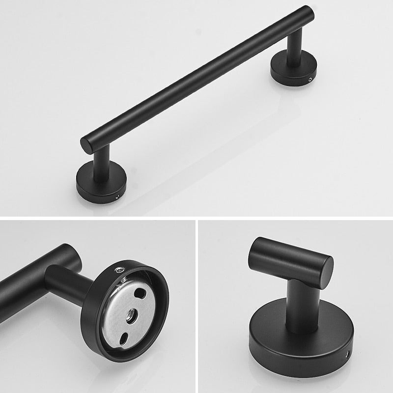 Matte Black Bathroom Hardware Set