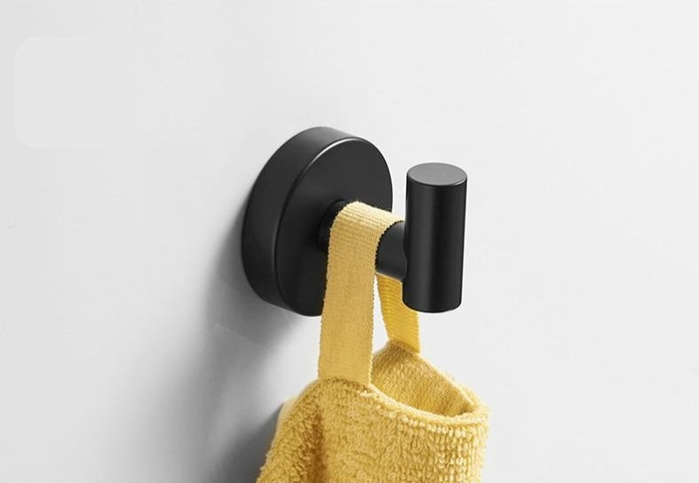 Matte Black Bathroom Hardware Set