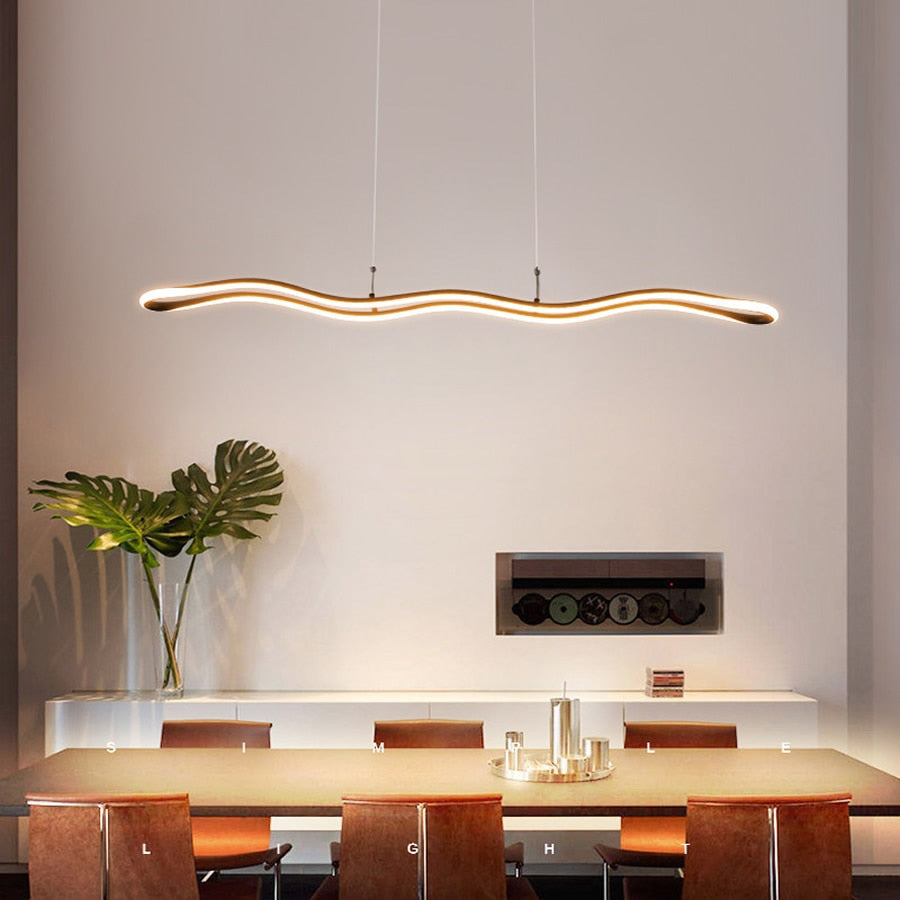 Modern LED Wave Chandelier