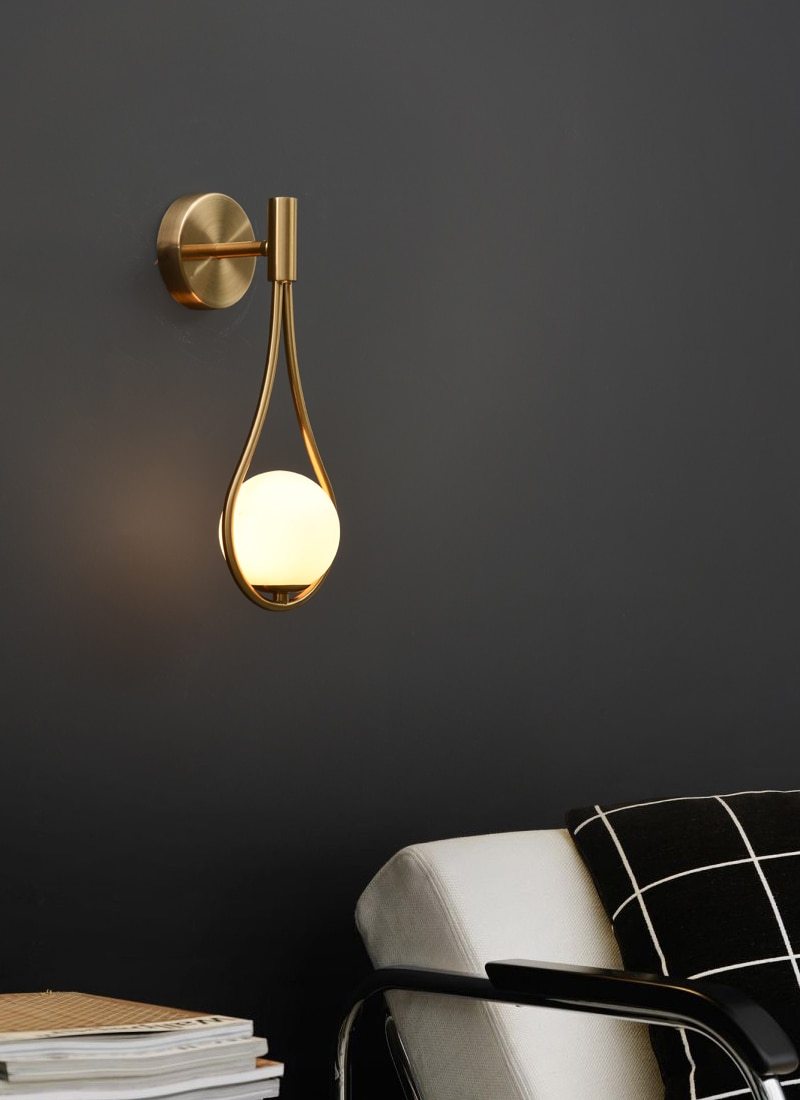 Nordic Glass Globe Wall Light