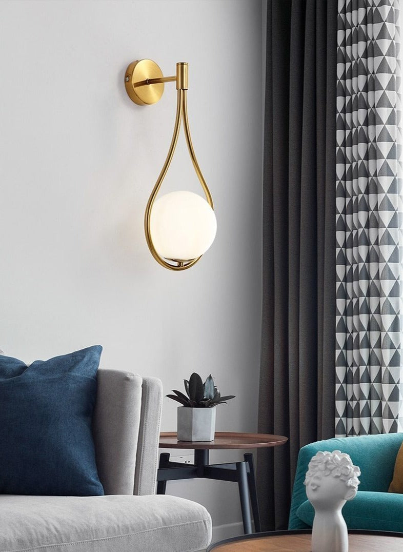 Nordic Glass Globe Wall Light