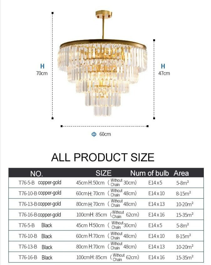 Raquel - Modern Glass Crystal Chandelier