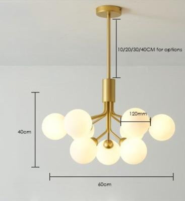 Cora - Modern Glass Globe Chandelier