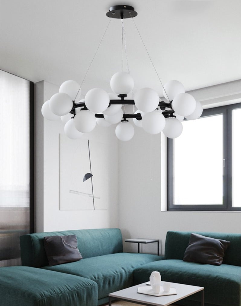 Elena - Modern Glass Globe Chandelier