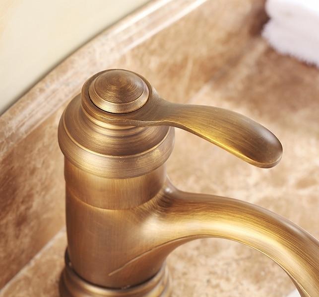 Elijah - Rustic Brass Bathroom Faucet