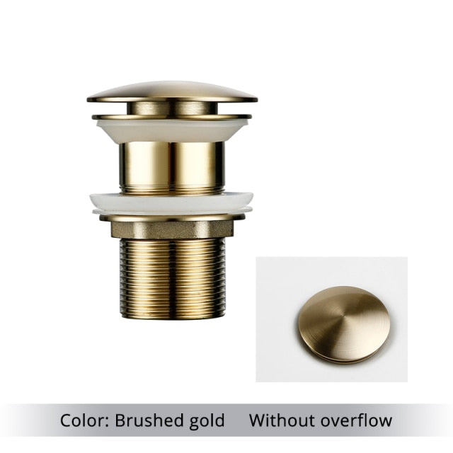 Polished Brass Bathroom Sink Drains