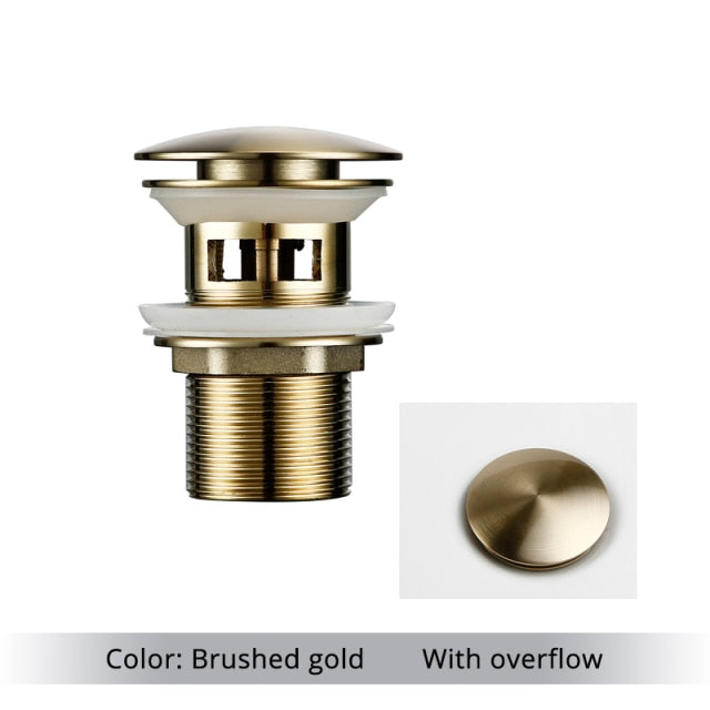 Polished Brass Bathroom Sink Drains